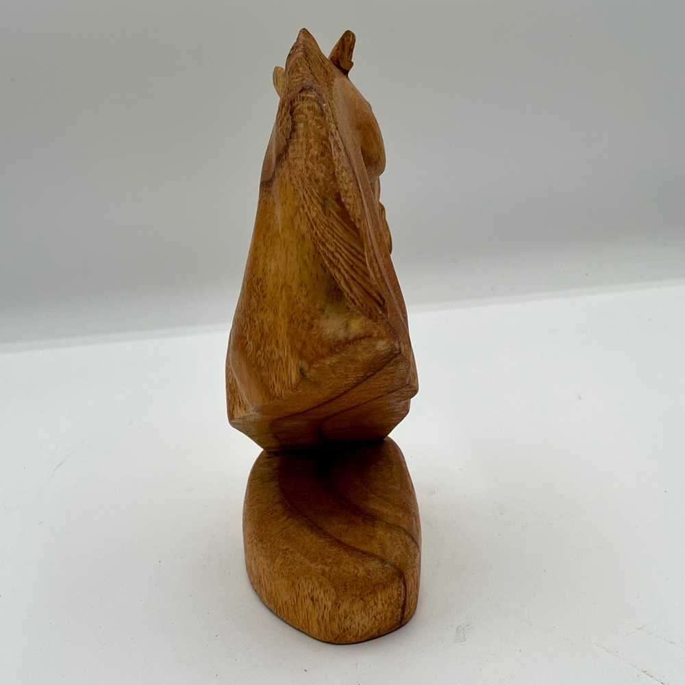 Handcrafted Wooden Horse Sculpture 8 inch tall - Picture 6 of 12